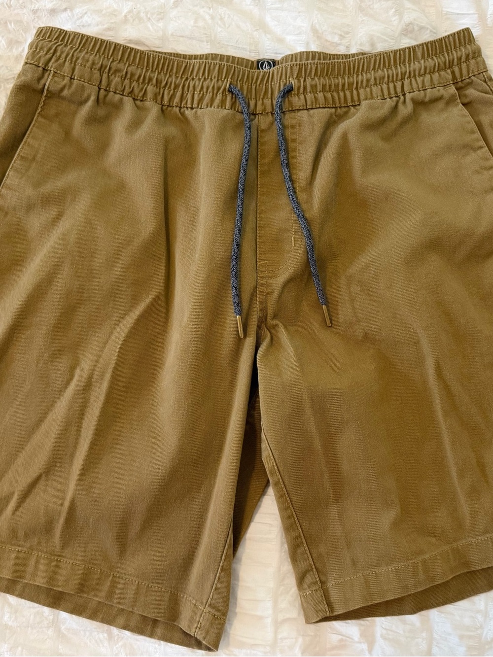 Volcom khaki/Tan Drawstring elastic waist Shorts